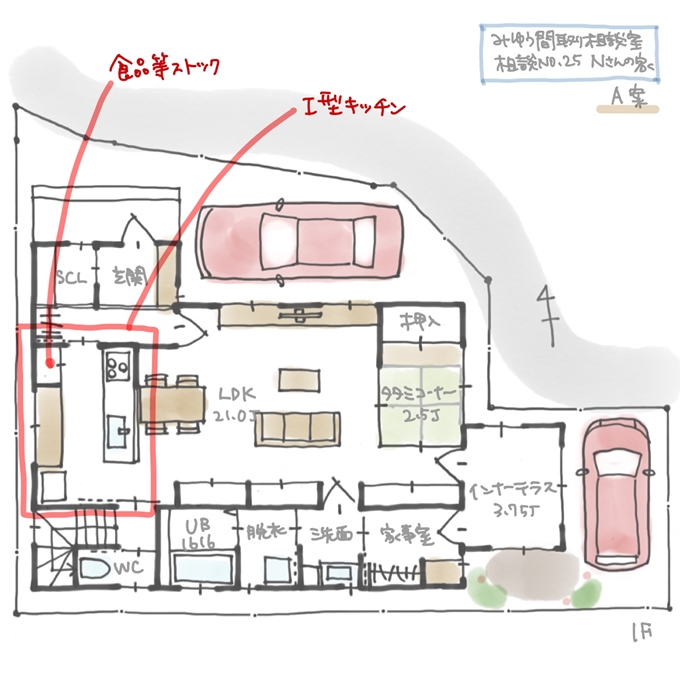 ペニンシュラキッチンの間取り