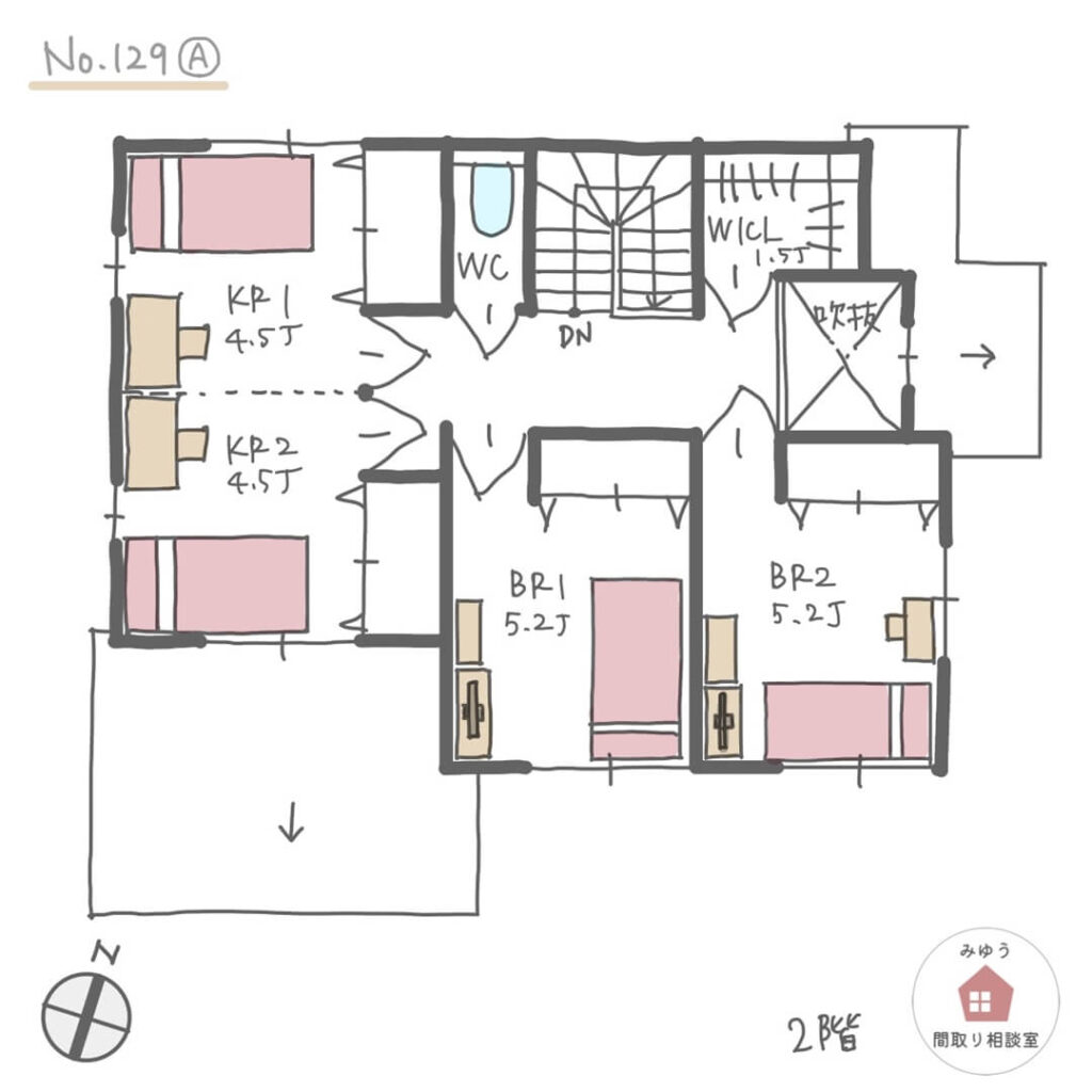 【35坪4LDK2階建】No.129A-2階