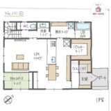 家相の良い玄関、個室、水回り配置にした長方形の間取り【37坪3LDK2階建】No.131K