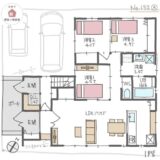 両世帯南面にLDKを設けた完全分離型二世帯住宅【51坪3LDK＋2LDK2階建】No.152A