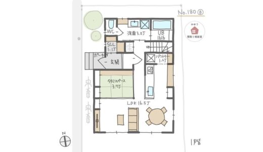 家族それぞれに個室がある夫婦別室間取り【30坪4LDK2階建】No.180B